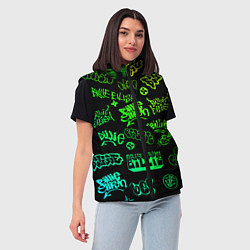 Женский жилет BILLIE EILISH: Grunge Graffiti, цвет: 3D-светло-серый — фото 2