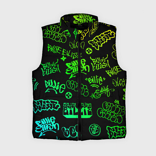 Женский жилет BILLIE EILISH: Grunge Graffiti / 3D-Черный – фото 1