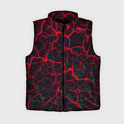 Женский жилет Молнии красные абстрактные