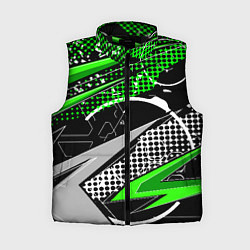 Женский жилет Black and green corners