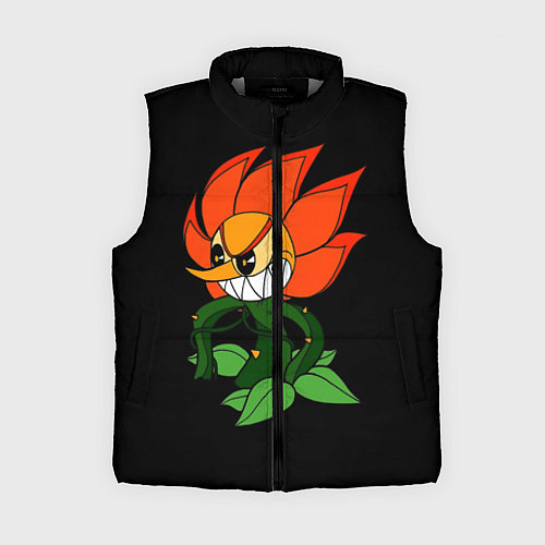 Женский жилет Cuphead - Кэгни Гвоздика / 3D-Светло-серый – фото 1