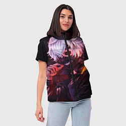 Женский жилет Токийский Гуль, цвет: 3D-черный — фото 2