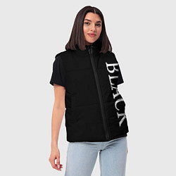 Женский жилет Чёрная футболка с текстом, цвет: 3D-красный — фото 2