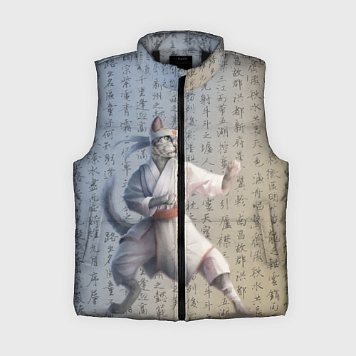 Женский жилет Karate cat / 3D-Черный – фото 1