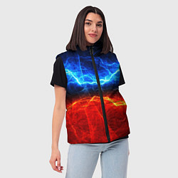 Женский жилет Лёд и огонь, цвет: 3D-красный — фото 2