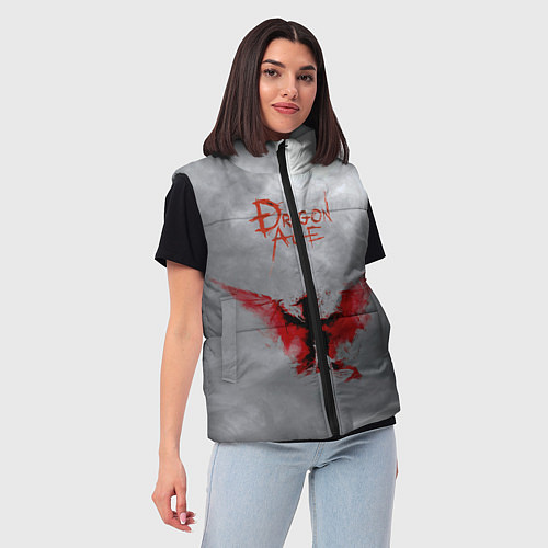 Женский жилет Dragon Age / 3D-Красный – фото 3