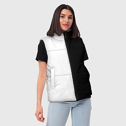 Женский жилет ПРОСТО ЧЁРНО-БЕЛЫЙ, цвет: 3D-черный — фото 2