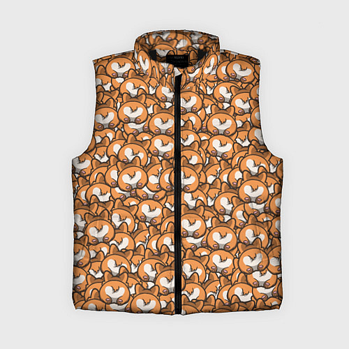 Женский жилет Попки Корги / 3D-Черный – фото 1