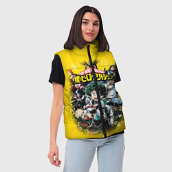 Женский жилет MY HERO ACADEMIA группа героев, цвет: 3D-светло-серый — фото 2