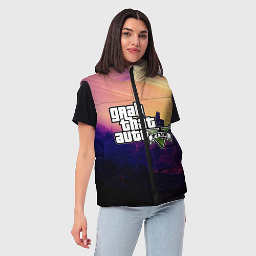 Женский жилет GTA 5 / 3D-Красный – фото 3