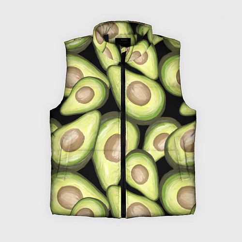 Женский жилет Avocado background / 3D-Черный – фото 1