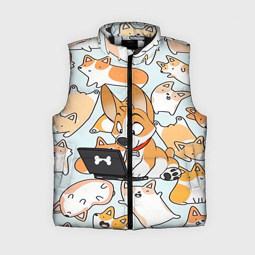 Женский жилет Корги / 3D-Черный – фото 1