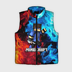 Женский жилет Minecraft Майнкрафт, цвет: 3D-черный