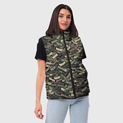Женский жилет Именной камуфляж Иван, цвет: 3D-светло-серый — фото 2