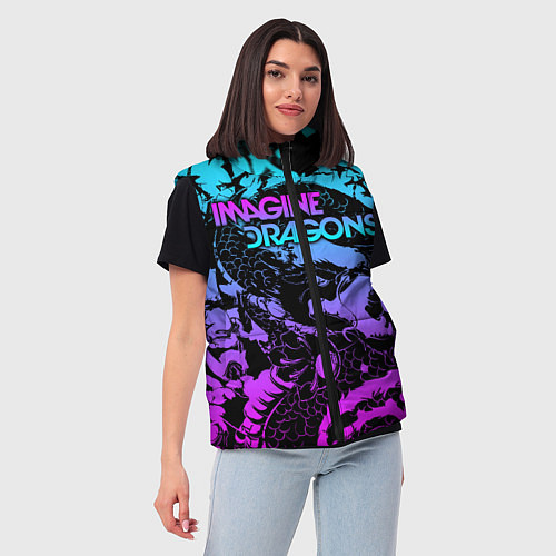 Женский жилет Imagine Dragons / 3D-Красный – фото 3