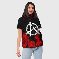 Женский жилет АНАРХИЯ, цвет: 3D-черный — фото 2