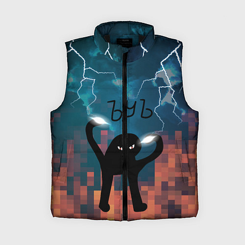 Женский жилет ЪУЪ Молнии / 3D-Черный – фото 1