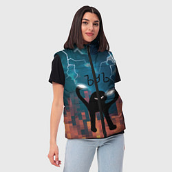 Женский жилет ЪУЪ Молнии, цвет: 3D-черный — фото 2