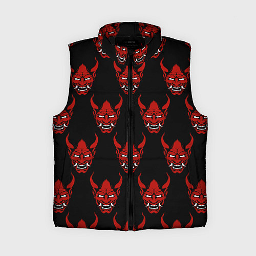 Женский жилет Маски Они / 3D-Черный – фото 1