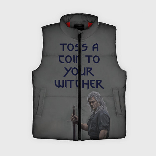 Женский жилет ВЕДЬМАКУ ЗАПЛАТИТЕ МОНЕТОЙ / 3D-Красный – фото 1