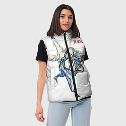 Женский жилет Борьба Дзюдо, цвет: 3D-светло-серый — фото 2