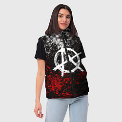 Женский жилет АНАРХИЯ, цвет: 3D-черный — фото 2