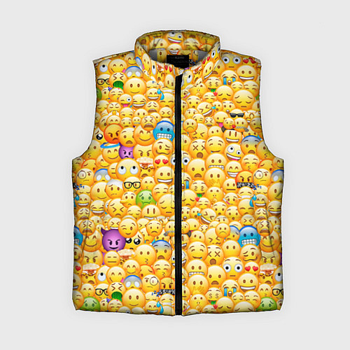 Женский жилет Смайлики Emoji / 3D-Светло-серый – фото 1