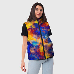 Женский жилет Огненно-синий полутон, цвет: 3D-черный — фото 2