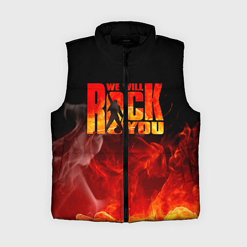 Женский жилет Queen - We Will Rock You / 3D-Черный – фото 1