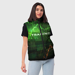 Женский жилет Трейдинг 03, цвет: 3D-красный — фото 2