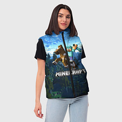 Женский жилет Minecraft Майнкрафт, цвет: 3D-светло-серый — фото 2