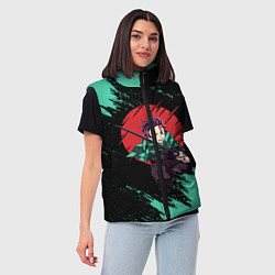 Женский жилет KIMETSU NO YAIBA, цвет: 3D-светло-серый — фото 2