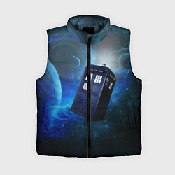 Женский жилет ТАРДИС, цвет: 3D-черный