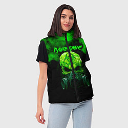 Женский жилет Пандемия, цвет: 3D-черный — фото 2