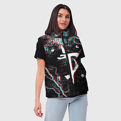 Женский жилет DOOM ETERNAL GLITCH, цвет: 3D-красный — фото 2