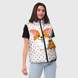 Женский жилет Корги, цвет: 3D-красный — фото 2