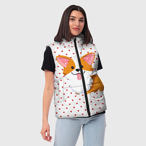 Женский жилет Корги / 3D-Красный – фото 3