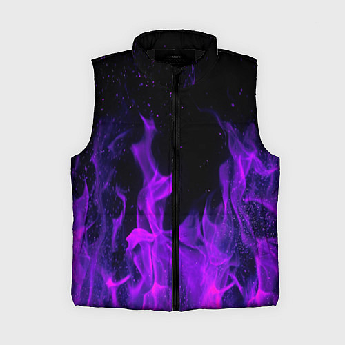 Женский жилет ФИОЛЕТОВЫЙ ОГОНЬ / 3D-Черный – фото 1