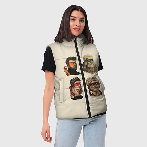 Женский жилет Настоящие Черепашки / 3D-Красный – фото 3