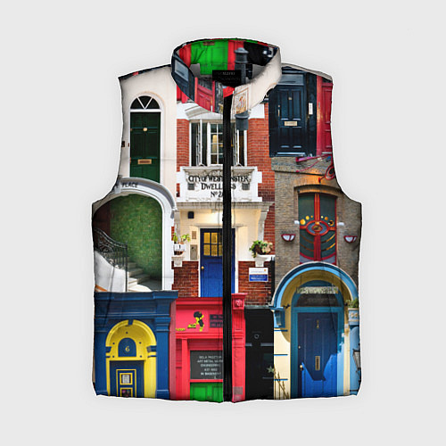 Женский жилет London doors цифровой коллаж / 3D-Светло-серый – фото 1