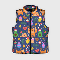 Женский жилет Новогодний макет