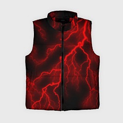 Женский жилет МОЛНИЯ RED NEON, цвет: 3D-красный
