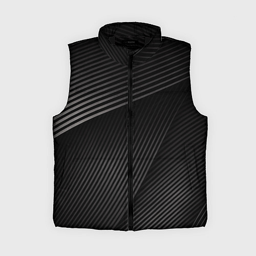 Женский жилет МЕТАЛЛИЧЕСКИЕ ПОЛОСЫ / 3D-Черный – фото 1
