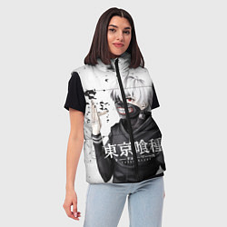 Женский жилет Токийский гуль, цвет: 3D-черный — фото 2