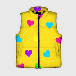 Женский жилет СЕРДЕЧКИ, цвет: 3D-красный