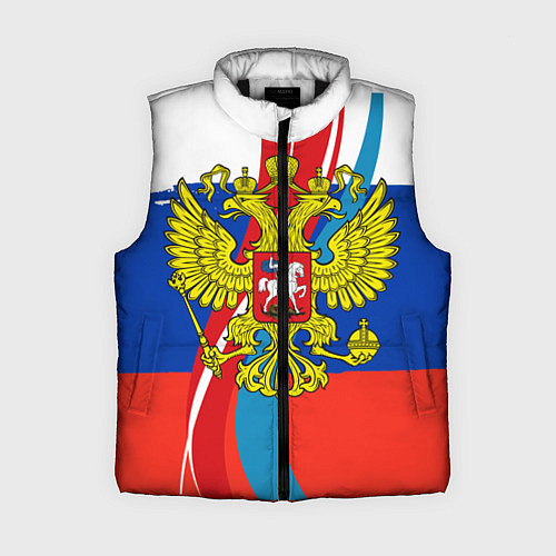 Женский жилет Герб России / 3D-Черный – фото 1