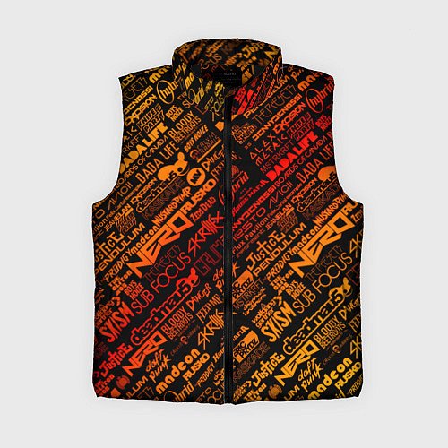 Женский жилет Музыкальные бренды / 3D-Черный – фото 1