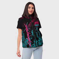 Женский жилет CYBERPUNK, цвет: 3D-черный — фото 2