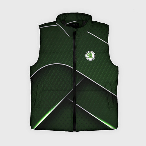 Женский жилет Шкода мини логотип / 3D-Черный – фото 1