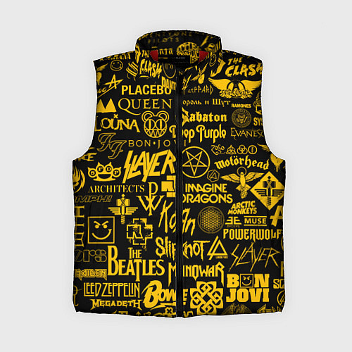 Женский жилет ЛОГОТИПЫ РОК ГРУПП / 3D-Красный – фото 1